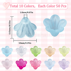 500шт 10 цвета акриловые колпачки для бусин&nbsp;TACR-SP0001-08