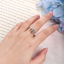 Регулируемые манжеты из цинкового сплава и страз с открытыми кольцами FS-WG77EFF-01