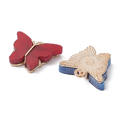 10шт 5 цвета сплава акриловые подвески MACR-YW0002-56