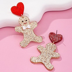 Акриловые серьги-гвоздики в виде пряничного человечка FS-WG762D1-01