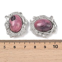 Овальные многорядные звенья из натуральных и синтетических драгоценных камней&nbsp;G-G291-04P