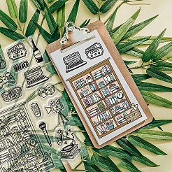 ПВХ пластиковые прозрачные штампы DIY-WH0631-0682