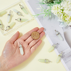 12 шт. 3-х цветные стеклянные пулевидные заостренные светящиеся подвески FIND-FH0005-53