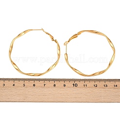 Серьги-кольца из нержавеющей стали 304&nbsp;EJEW-I320-25G-02