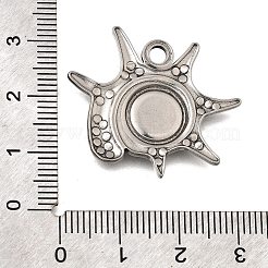 Оправы для подвесок из нержавеющей стали 304 в виде кабошонов STAS-H477-03B-P