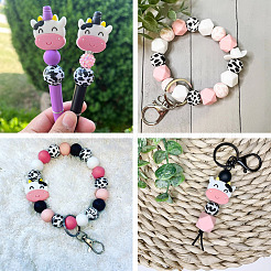 100шт 15 стильные силиконовые бусины SIL-TA0001-19