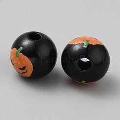 Тема Хэллоуина деревянные европейские бусы WOOD-CJC0007-06A