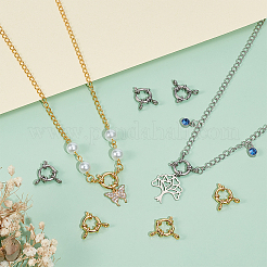 8 шт. 2-х цветные пружинные застежки из нержавеющей стали 304 STAS-UN0022-18