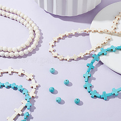 6 стиль синтетические бирюзовые бусины нити наборы TURQ-GO0001-01