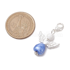 Подвесные украшения в виде ангела из акрила и фарфора&nbsp;HJEW-JM02535