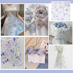 1 шт. полиэстеровая сетчатая тюль с узором «бабочка» DIY-BC0009-88C