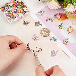 48 шт. 12 стильных эмалевых подвесок из сплава&nbsp;ENAM-OC0001-10