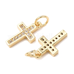 CZ латунные микро проложить кубического циркония крест подвески&nbsp;LS-ZIRC-L018-16G