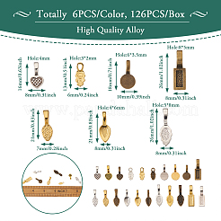 Плоские дужки из сплава с клеем для изготовления подвесок PALLOY-TA0001-41