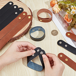 2шт. 2-цветный регулируемый простой кожаный шнур-браслет BJEW-OC0001-24B