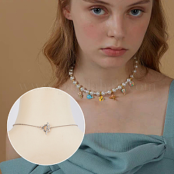 60 шт. 2-х цветные застежки-сердечки из сплава FIND-DC0004-36