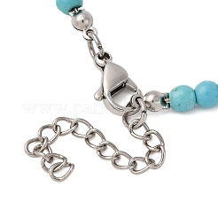 6 шт. 6 стиля подвеска из сплава морских животных натуральный кварцевый кристалл и немагнитный синтетический гематит и бирюзовые бусины ожерелья&nbsp;NJEW-JN05346