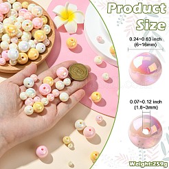 250 г УФ-покрытие радужные переливающиеся непрозрачные акриловые бусины&nbsp;PACR-CJ0001-38C