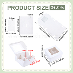 Квадратная складная бумажная коробка для торта&nbsp;CON-WH0089-174B