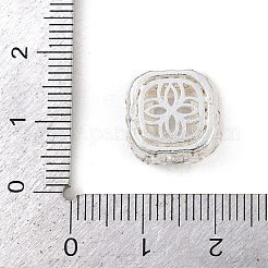 Полая стойка покрытие латунные кубические циркониевые бусины&nbsp;KK-L236-13S-02