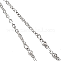 Изготовление браслета из цепей с шариковыми звеньями из нержавеющей стали 304&nbsp;AJEW-JB01458-02