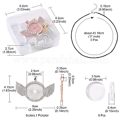 Набор для изготовления ожерелья с подвеской в виде крыла своими руками DIY-FS0003-05