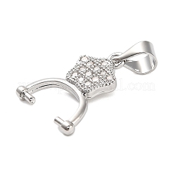 Латунные микропаве прозрачные кубические циркониевые зажимные скобы KK-L229-031P