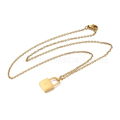 Ожерелья с подвесками из нержавеющей стали 304 Rolo NJEW-S444-01G-12