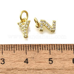 26шт латунные подвески из кубического циркония с микро-паве KK-R218-10G