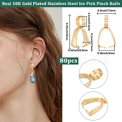 80 шт. 201 нержавеющая сталь для колки льда&nbsp;STAS-BBC0009-01