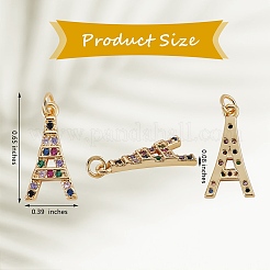 Подвески из кубического циркония с покрытием из латуни&nbsp;KK-SZ0001-82