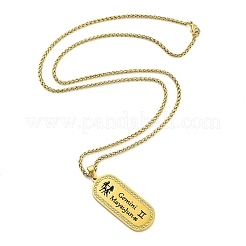 Constellation 304 нержавеющая сталь микропаве прозрачный кубический цирконий пшеница цепочка кулон ожерелья для женщин мужчин NJEW-U007-01E