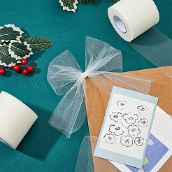 50 ярд эластичных полиэфирных декоративных сетчатых лент SRIB-WH0011-129A