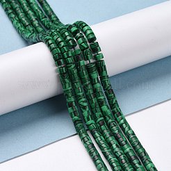 Нити синтетических бусин из малахита G-P468-15
