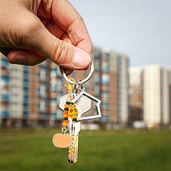 Хэллоуин тема сплава эмали кулон украшения HJEW-AN0001-02