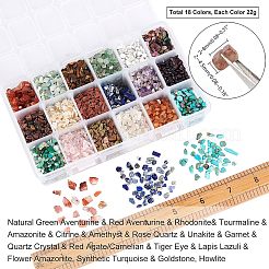 396 г 18 стиля натуральных и синтетических бусинок из драгоценных камней G-NB0002-64