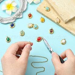 12шт 12 стиля подвески из натуральных драгоценных камней&nbsp;STAS-CJ0002-60