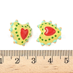 Запекаемые стеклянные бусины с рисунком в виде сердца LAMP-V001-09A