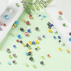 3 нить 3 стилейные бусины лэмпворк ручной работы LAMP-LS0001-04