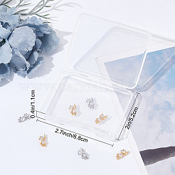 12шт 2 стильные латунные подвески из кубического циркония KK-SC0003-24