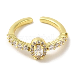 Кольца-манжеты из латуни с микропаве из кубического циркония RJEW-H228-10G