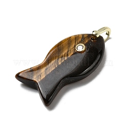 Природных тигровый глаз подвески KK-D021-05E-G