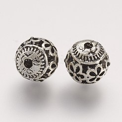 Сплавочные овальные бусины тибетского стиля  PALLOY-F149-19AS