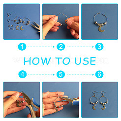 Наборы для самостоятельного изготовления панк-сережек и ожерелий DIY-AR0002-61