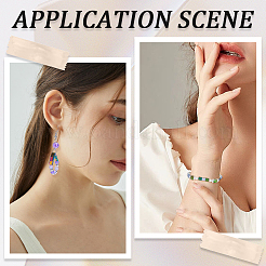 180шт. 6-х цветные стеклянные бусины SEED-CN0001-25