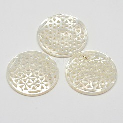 Естественно перламутр оболочки подвески SSHEL-L002-18