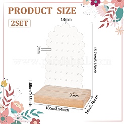 Прозрачные акриловые подставки для сережек EDIS-WH0029-80D