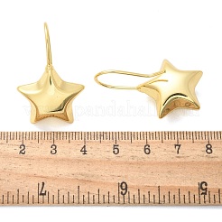 Серьги с подвесками из латуни со звездами EJEW-B132-05G