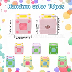 15шт непрозрачные акриловые европейские бусины&nbsp;OACR-YW0003-82