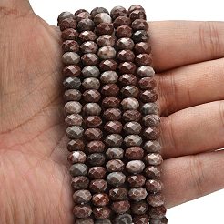 Натуральный красный линия яшмы бисер нитей G-Z111-A48